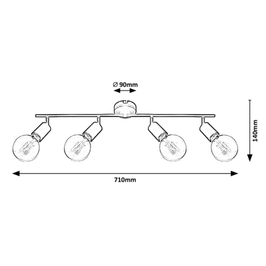 Rabalux - Kohdevalo 4xE27/40W/230V