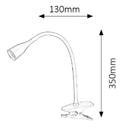 Rabalux - LED-pöytälamppu pidikkeellä 1xLED/4,5W/230V