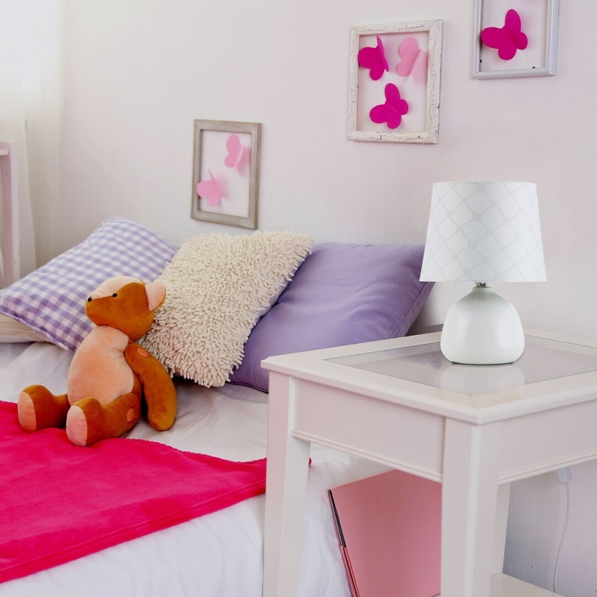 Rabalux - Pöytävalaisin E14/40W valkoinen