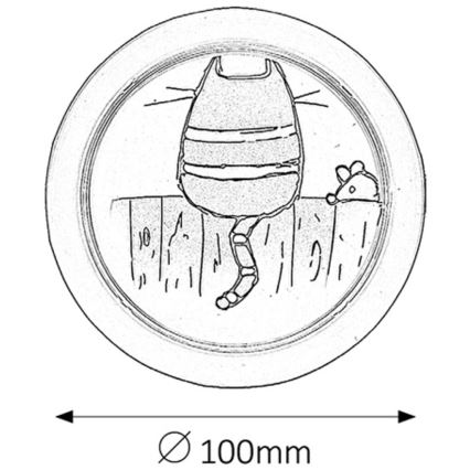 Rabalux - Lasten LED-seinävalaisin LED/0,3W/2xAA