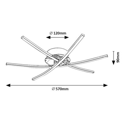 Rabalux - LED-kattovalaisin LED/21W/230V 4000K halkaisija 57 cm