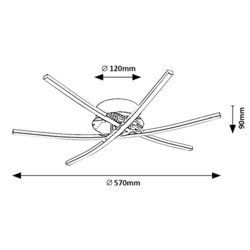 Rabalux - LED-kattovalaisin LED/21W/230V 4000K halkaisija 57 cm