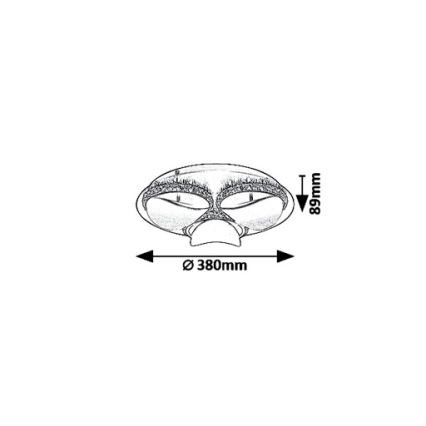 Rabalux - CAPRIANA himmennettävä LED-kattovalaisin LED/18W/230V Ø 38 cm