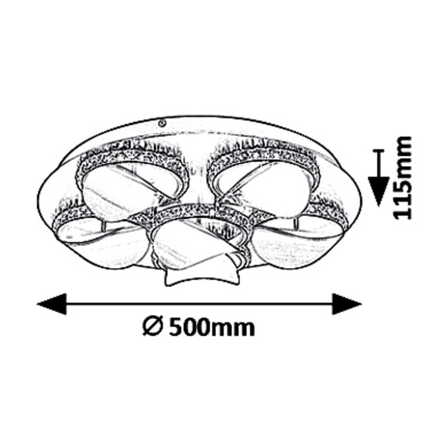 Rabalux - Himennettävä LED-kattovalaisin CAPRIANA LED/36W/230V, halkaisija 50 cm