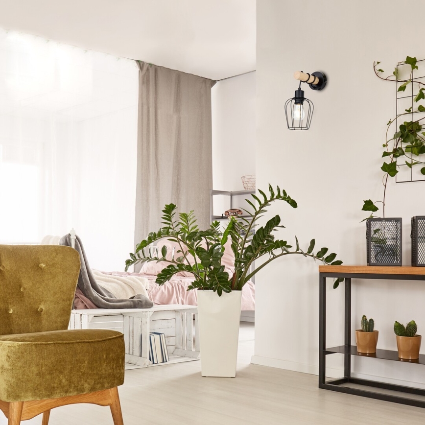 Rabalux - Seinävalaisin 1xE27/40W/230V kumipuu