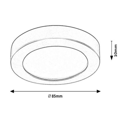 Rabalux - LED Kylpyhuoneen upotettava valo LED/3W/230V IP44 musta