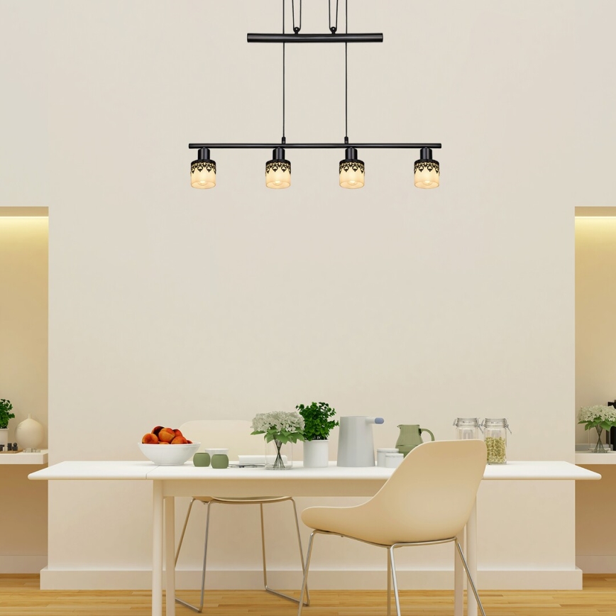 Rabalux 5345 - Kattokruunu narulla LACEY 4xE14/40W/230V