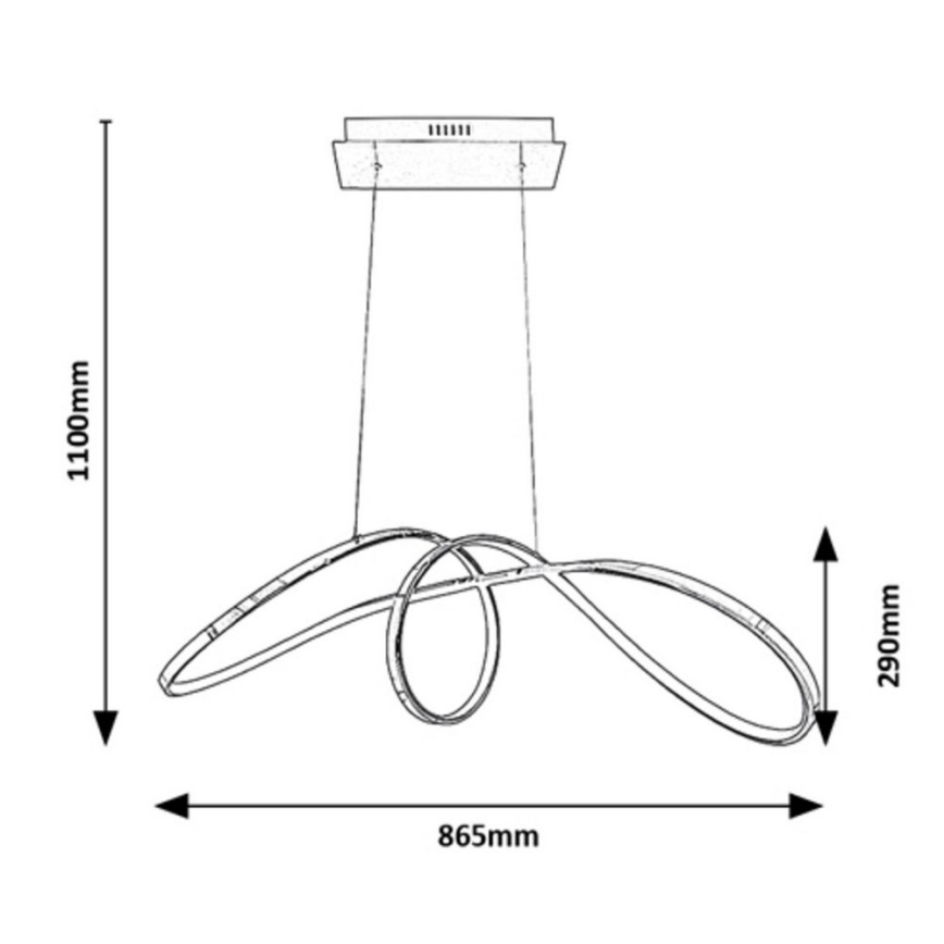 Rabalux - LED-kattokruunu johdossa LED/38W/230V