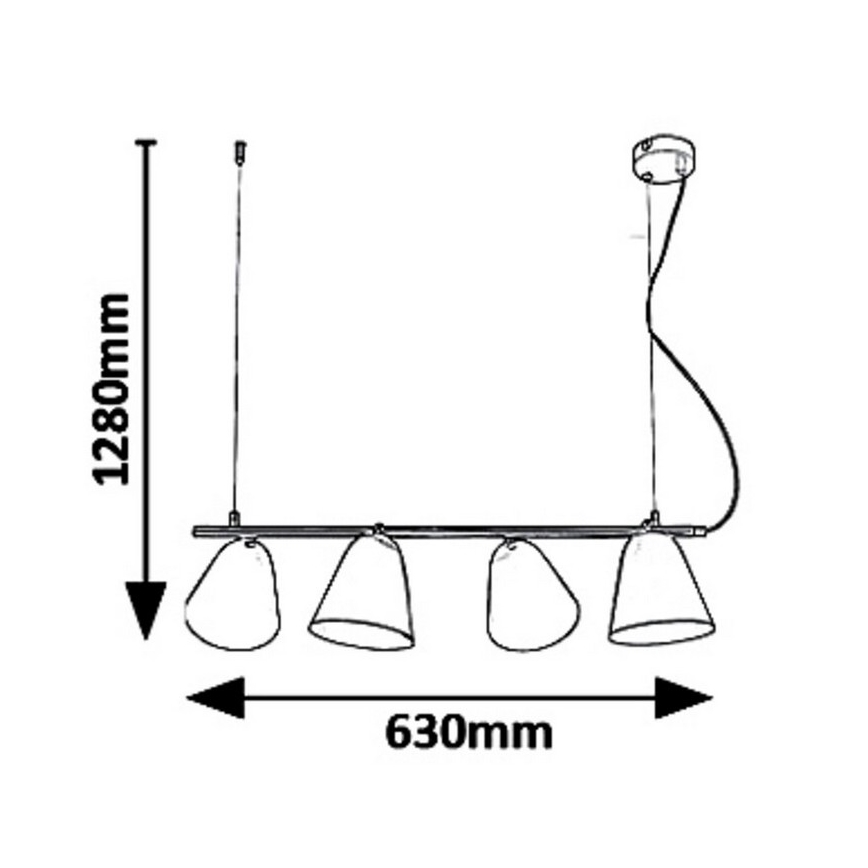 Rabalux 5377 - Kattokruunu narulla ALTDER 4xE14/40W/230V
