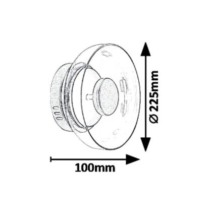 Rabalux 5392 - LED-seinävalaisin LORELL LED/8W/230V