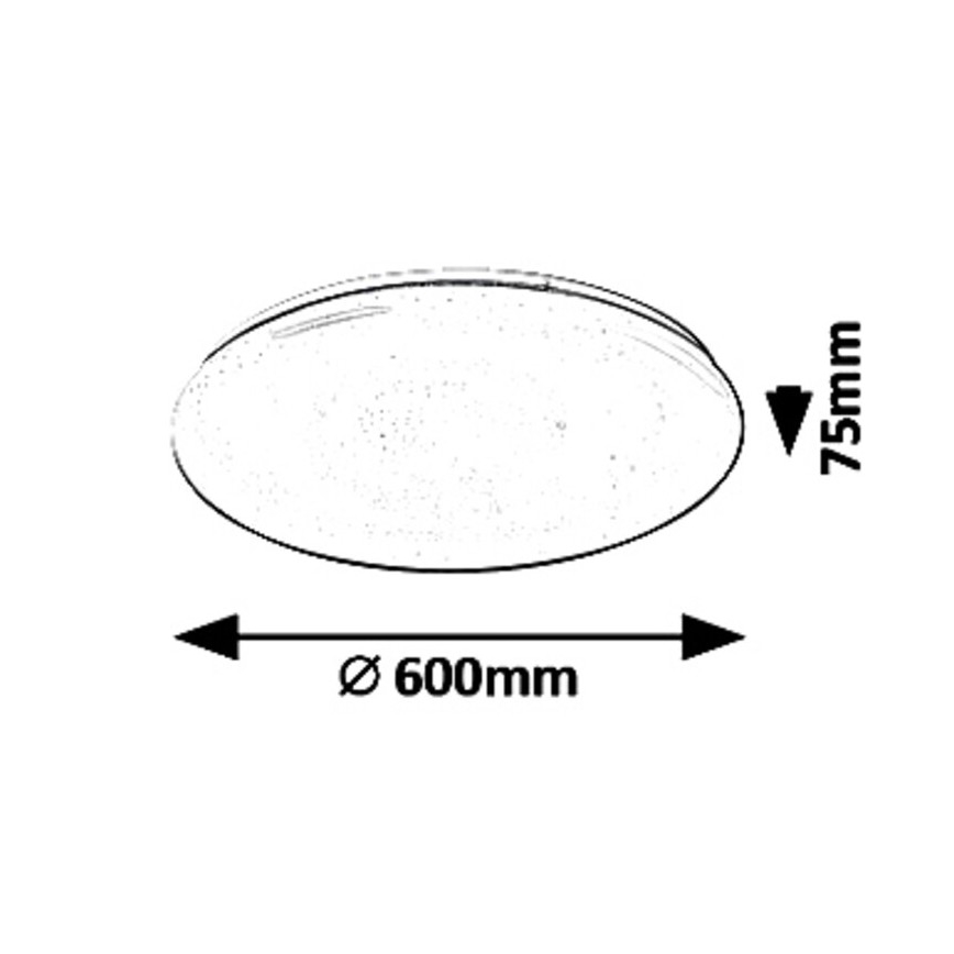 Rabalux - Himmennettävä LED-kattovalaisin LED/60W/230V + kaukosäädin, halkaisija 60 cm