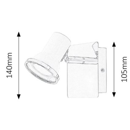 Rabalux - LED-seinävalaisin kylpyhuoneeseen 1xGU10/4,5W/230V IP44
