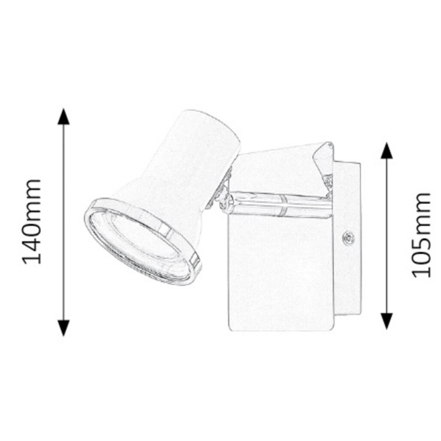Rabalux - LED-seinävalaisin kylpyhuoneeseen 1xGU10/4,5W/230V IP44