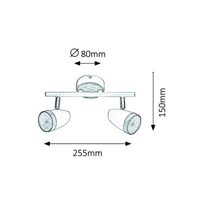 Rabalux 5565 - LED-kohdevalaisin KAREN 2xLED/4W/230V