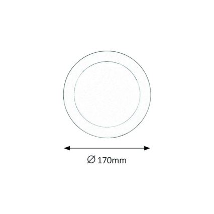 Rabalux - LED-kattovalaisin kylpyhuoneeseen LED/12W/230V 4000K IP44