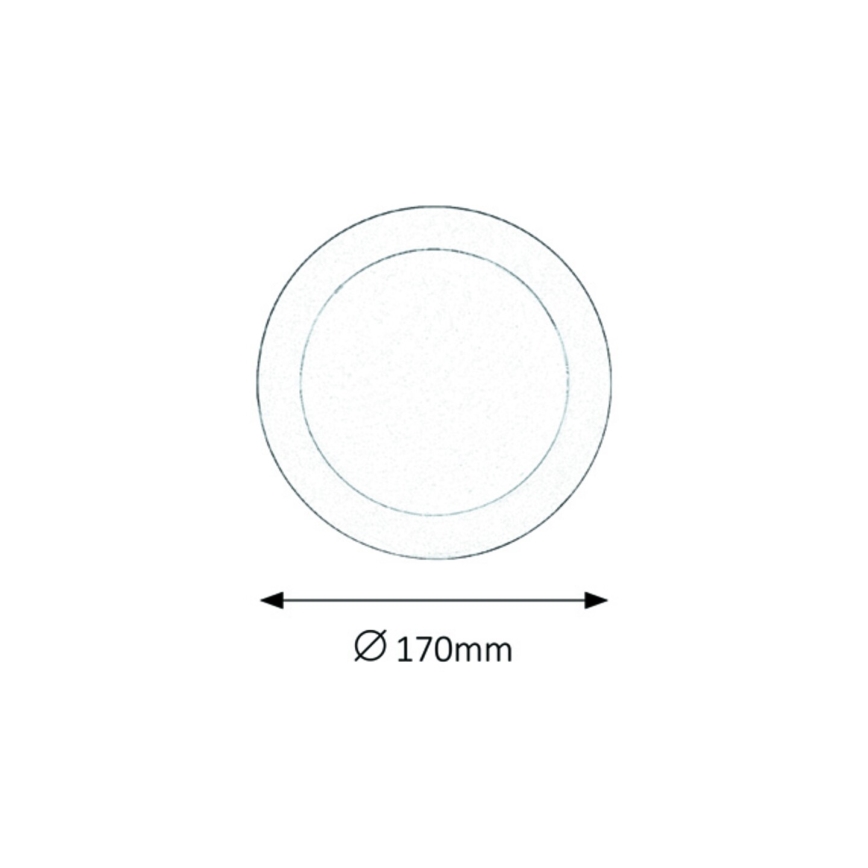 Rabalux - LED-kattovalaisin kylpyhuoneeseen LED/12W/230V 4000K IP44