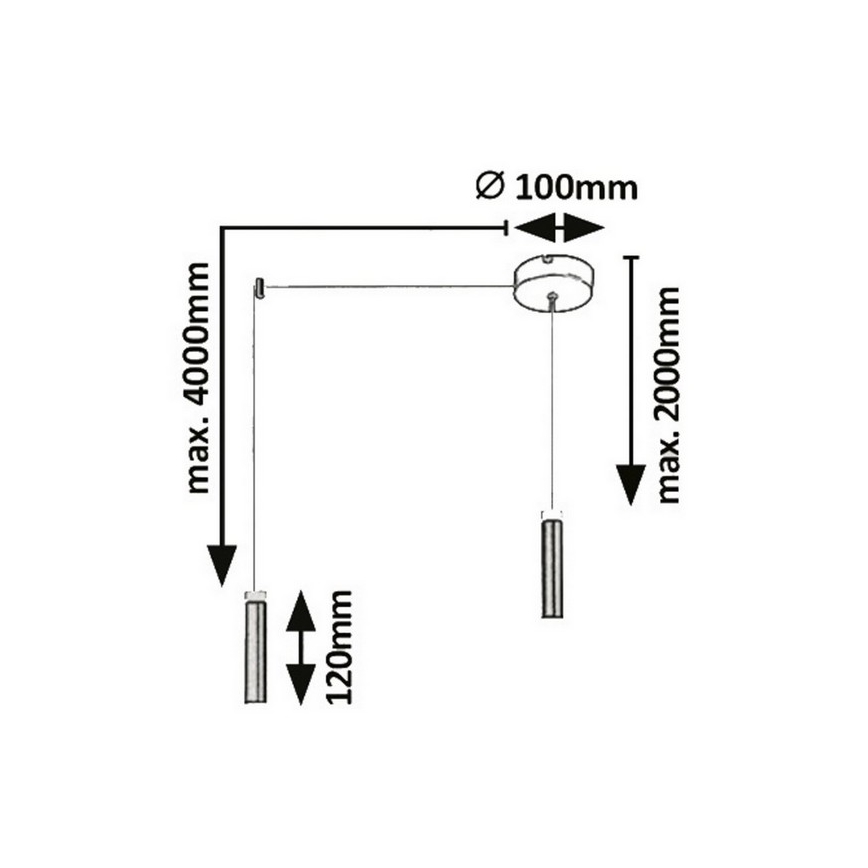 Rabalux - LED-kattokruunu narussa LED/7W/230V