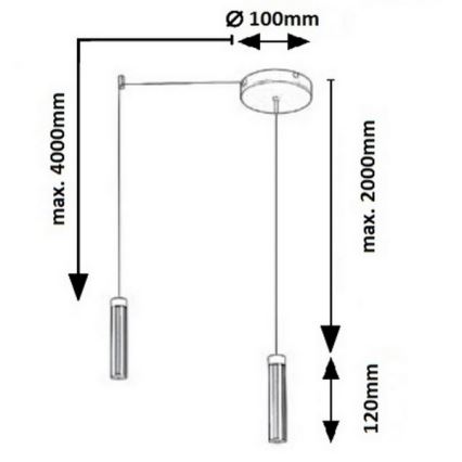 Rabalux - LED-kattokruunu narussa LED/14W/230V