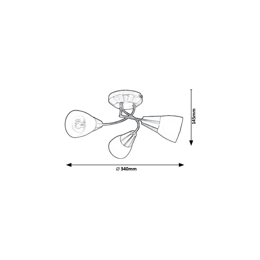 Rabalux - Kattovalo 3xE14/40W/230V halkaisija 34 cm