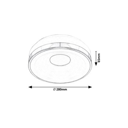 Rabalux - LED-kattovalaisin LED/18W/230V halkaisija 28 cm