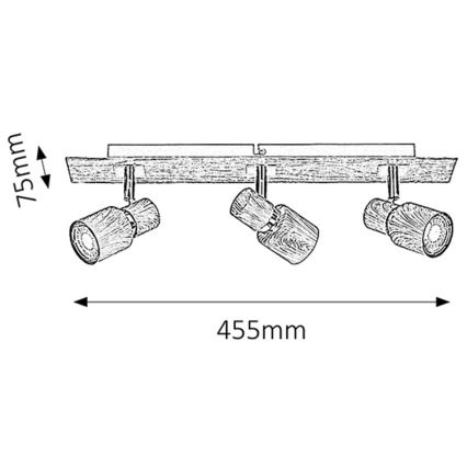 Rabalux - Kohdevalo 3xGU10/50W/230V