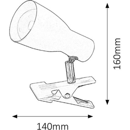 Rabalux - Kiinnitettävä kohdevalo 1xE27/20W/230V