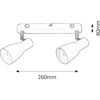 Rabalux - Kohdevalaisin 2xE27/20W/230V