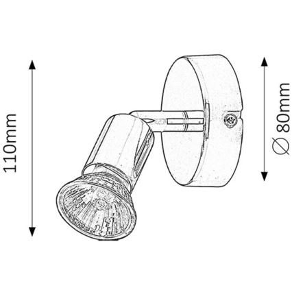 Rabalux - Kohdevalo 1xGU10/50W/230V