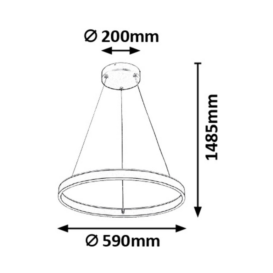 Rabalux - LED himmennettävä kattokruunu johdolla LED/36W/230V + kaukosäädin
