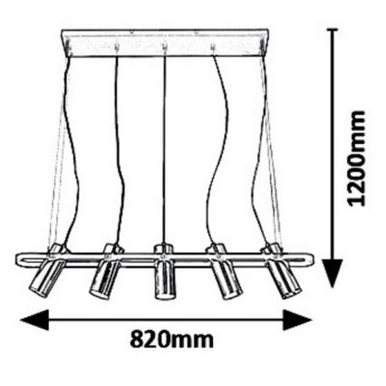 Rabalux 6430 - LED-kattokruunu narussa RAVEN LED/25W/230V