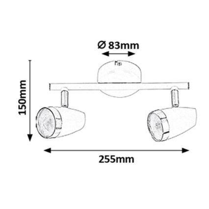 Rabalux - LED-kohdevalaisin 2xLED/4W/230V