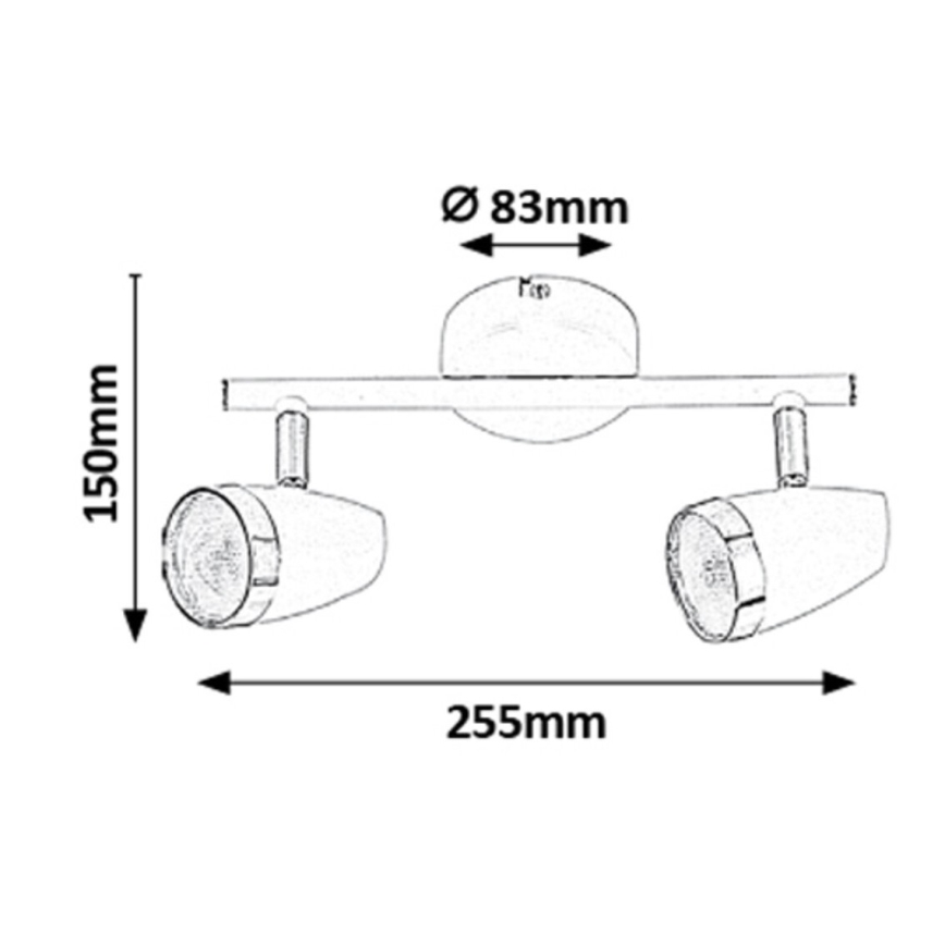 Rabalux - LED-kohdevalaisin 2xLED/4W/230V