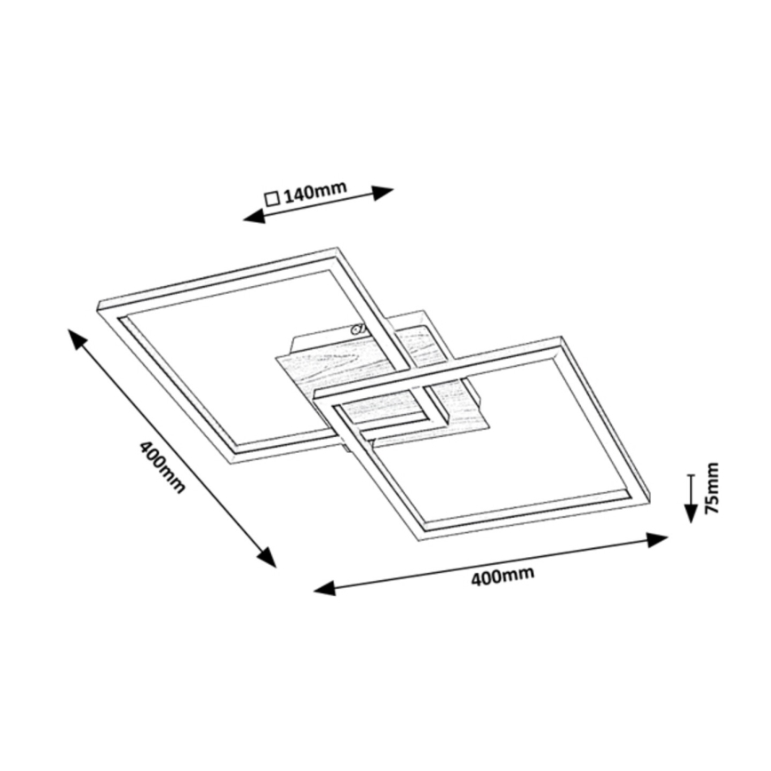 Rabalux - LED-kattovalaisin LED/24W/230V 40x40 cm