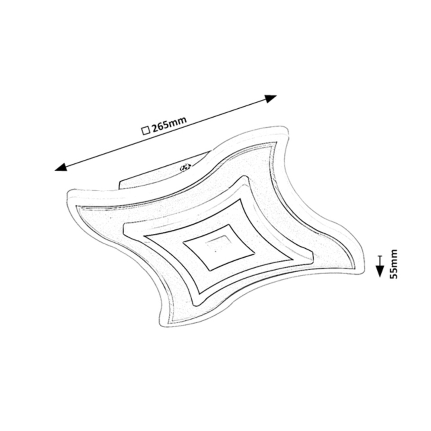 Rabalux - LED kattovalaisin LED/20W/230V 3000/4000/6000K 26,5x26,5 cm