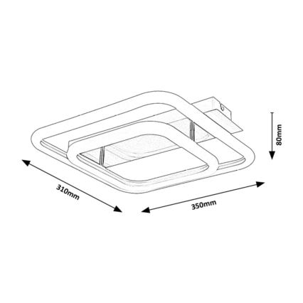 Rabalux - pintakiinnitteinen LED-kattokruunu LED/33W/230V 31x35 cm