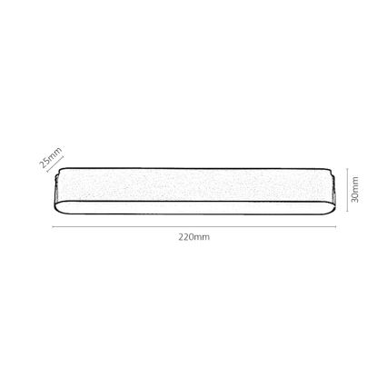 Rabalux - LED Kattovalaisin 1-vaihekiskoon LED/12W/24V 3000K 22 cm musta