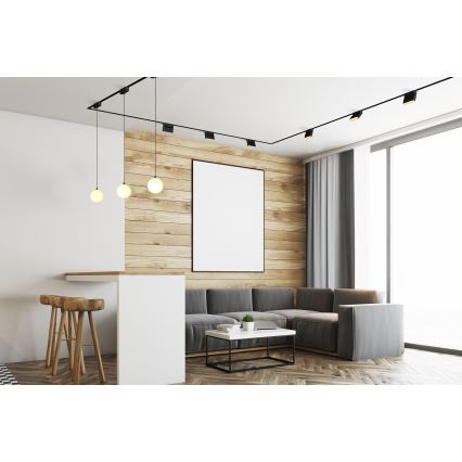 Rabalux - LED Kattovalaisin 1-vaihekiskoon LED/6W/24V 4000K 11,5 cm musta
