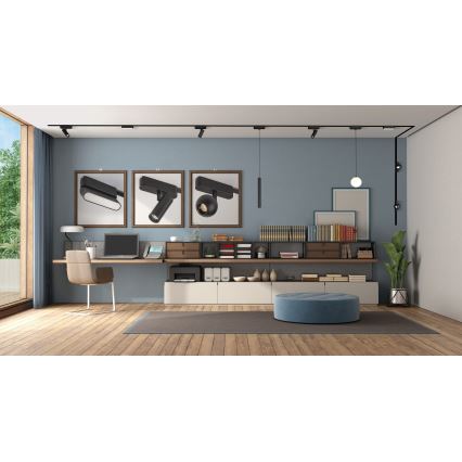 Rabalux - LED Kattovalaisin 1-vaihekiskoon LED/16W/24V 4000K 33 cm musta