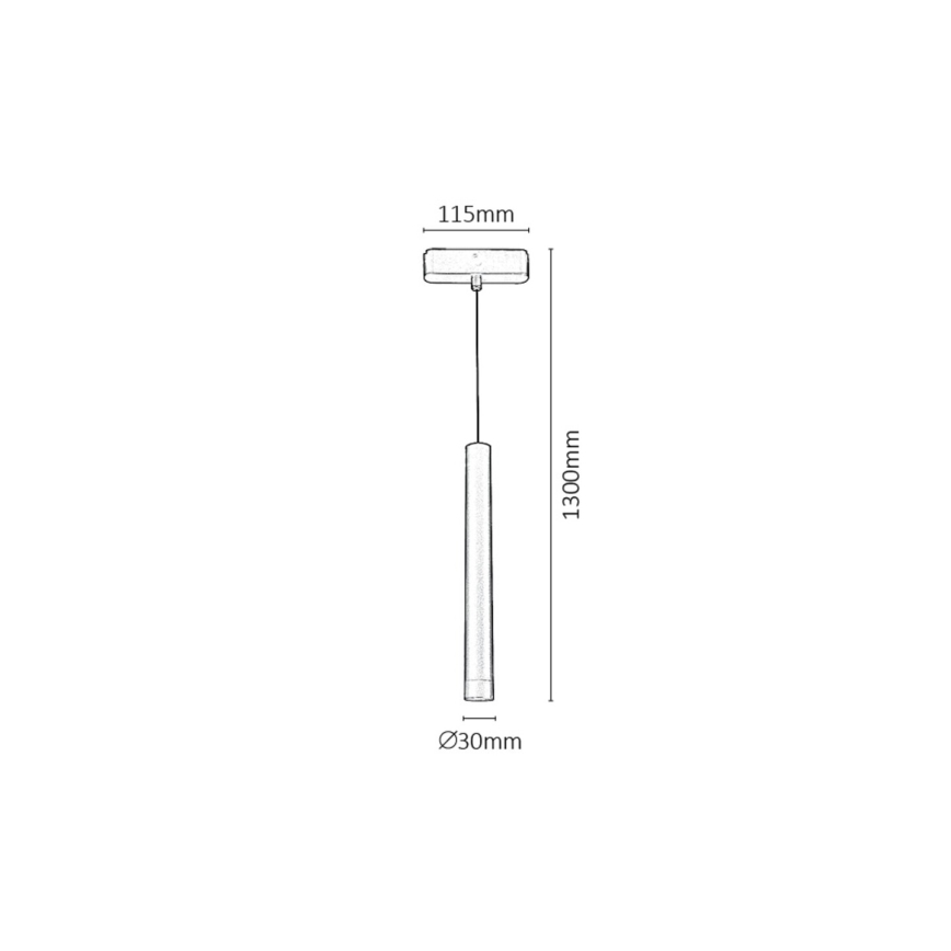 Rabalux - LED-kattokruunu johdossa 1-vaiheiselle kiskojärjestelmälle LED/5W/24V 4000K musta