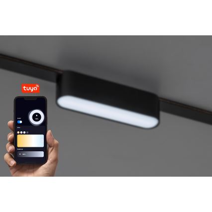 Rabalux - LED Himmennettävä kattovalaisin 1-vaihekiskoon LED/6W/24V 2700-5500K Wi-Fi Tuya 11,5 cm musta