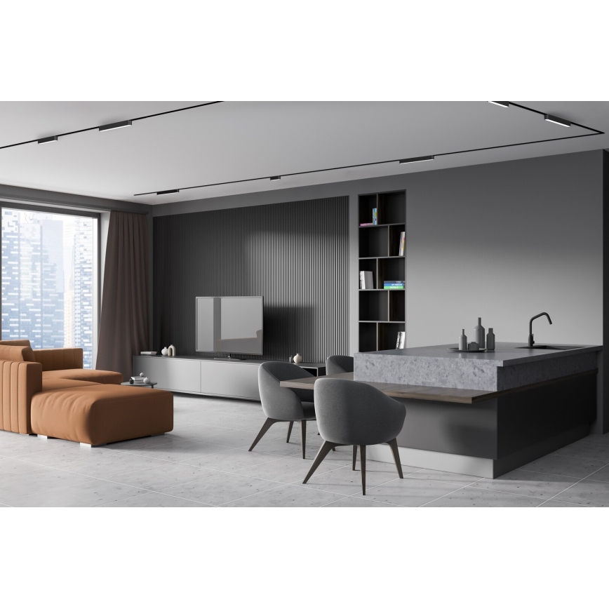 Rabalux - LED Himmennettävä kattovalaisin 1-vaihekiskoon LED/12W/24V 2700-5500K Wi-Fi Tuya 22 cm musta