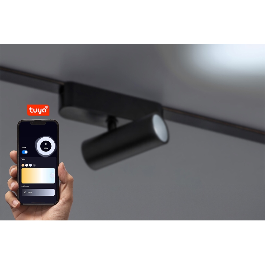 Rabalux - LED Himmennettävä kohdevalo 1-vaihekiskoon LED/5W/24V 2700-5500K Wi-Fi Tuya musta