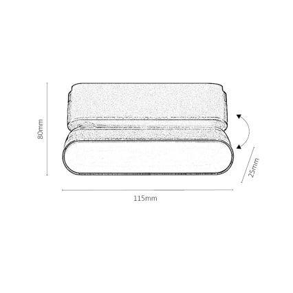 Rabalux - LED Himmennettävä kattovalaisin 1-vaihekiskoon LED/4W/24V 2700-5500K Wi-Fi Tuya 11,5 cm musta
