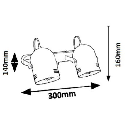 Rabalux - Kohdevalo MINUET 2xE14/40W/230V