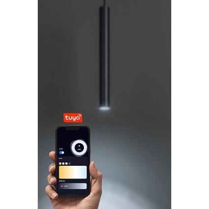 Rabalux - Himmennettävä LED-kattokruunu johdossa 1-vaiheiselle kiskojärjestelmälle LED/5W/24V 2700-5500K Wi-Fi Tuya musta