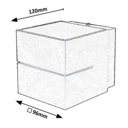 Rabalux - Seinävalaisin 1xG9/10W/230V harmaa