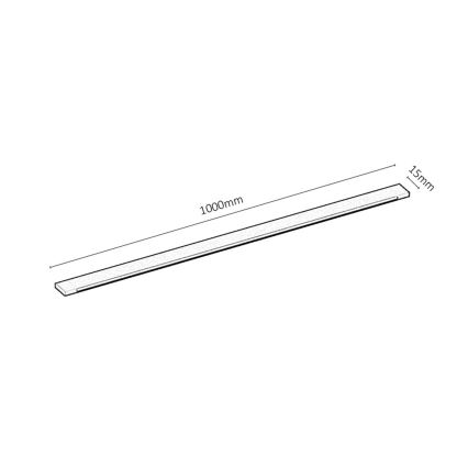 Rabalux - Kiskojärjestelmä 1-vaiheinen 1 m + 2x loppu liitin musta