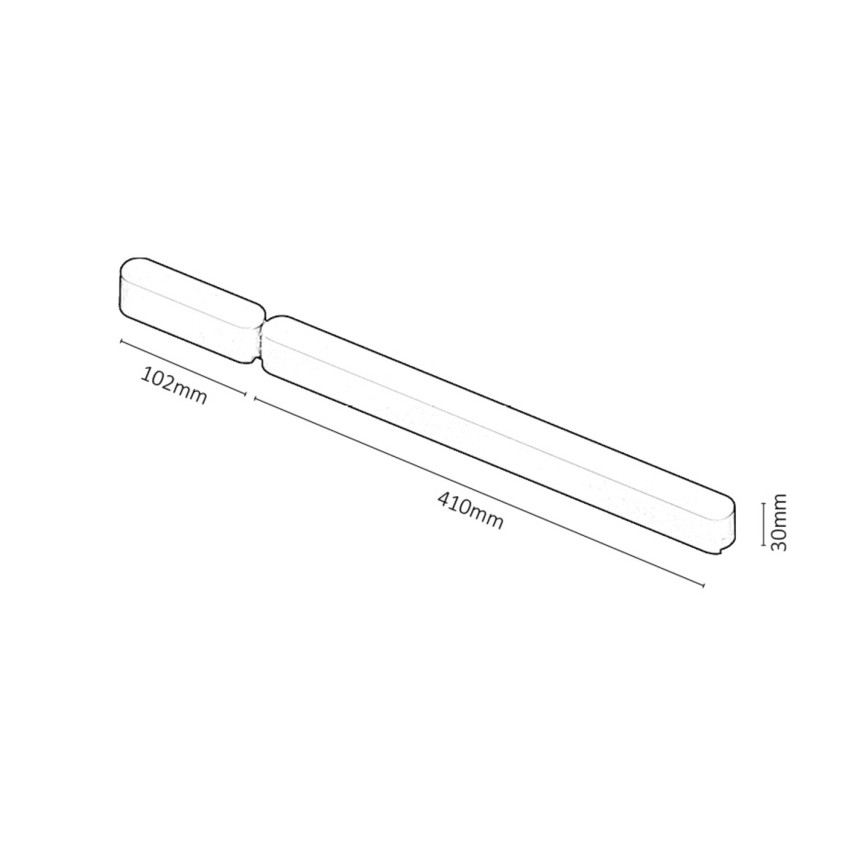 Rabalux - Virtalähde valaisimille raidejärjestelmässä 180W/24V 10,2 + 41 cm musta