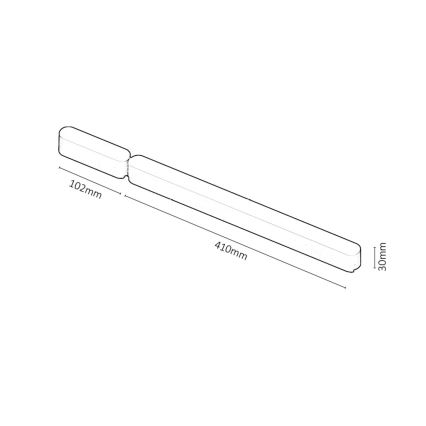 Rabalux - Virtalähde valaisimille raidejärjestelmässä 80W/24V Wi-Fi 10,2 + 41 cm musta