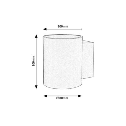 Rabalux - Seinävalaisin 1xG9/10W/230V valkoinen